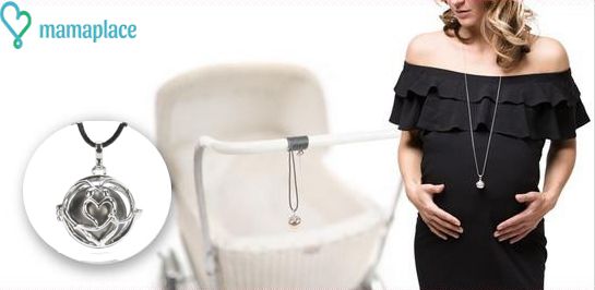 Náhrdelník těhotenská rolnička MummyBell Harmony - červená - obrázek 3