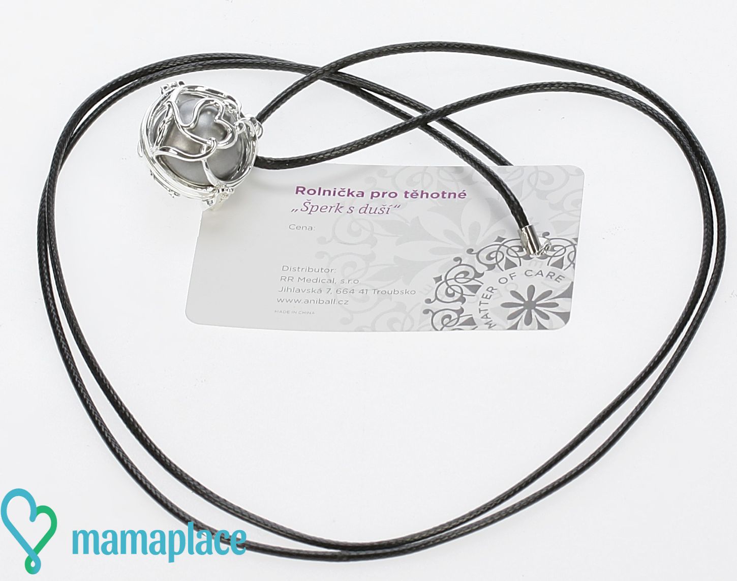 Náhrdelník těhotenská rolnička MummyBell Harmony - červená - obrázek 4