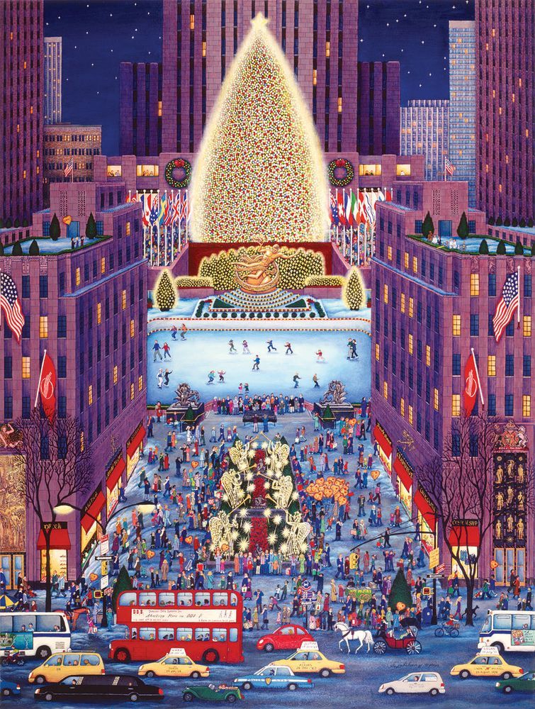 SunsOut Puzzle 500 dílků Kathy Jakobsen - Rockerfeller Center - obrázek 1