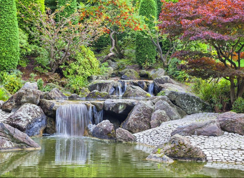 Grafika Puzzle 300 dílků Deutschland Edition - Waterfall At Japanese Garden, - obrázek 1