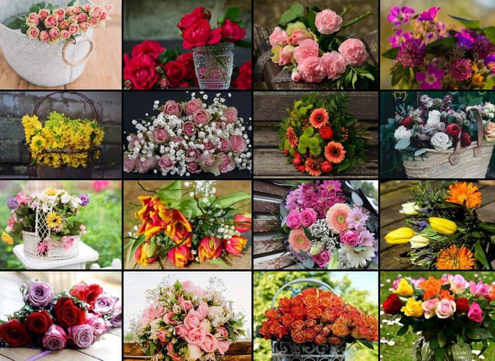 Grafika Puzzle 300 dílků Collage - Flowers - obrázek 1
