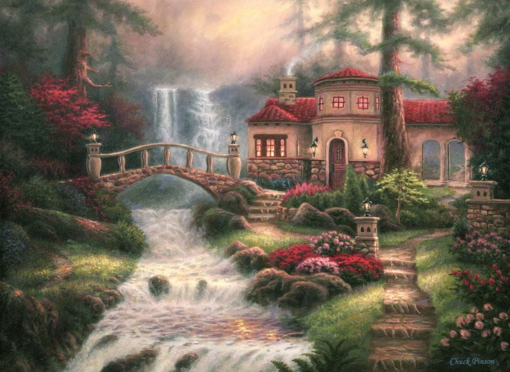 Grafika Puzzle 300 dílků Chuck Pinson - Sierra River Falls - obrázek 1