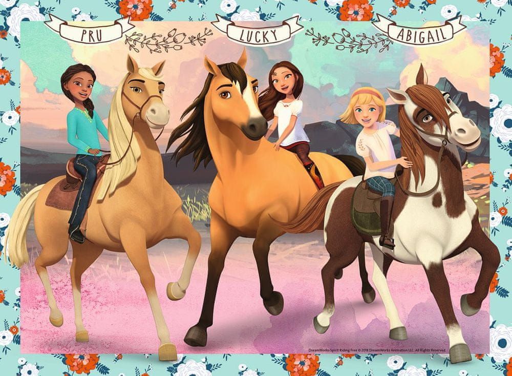 Ravensburger Puzzle 100 dílků XXL dílků - Dreamworks - Spirit Riding Free - obrázek 1