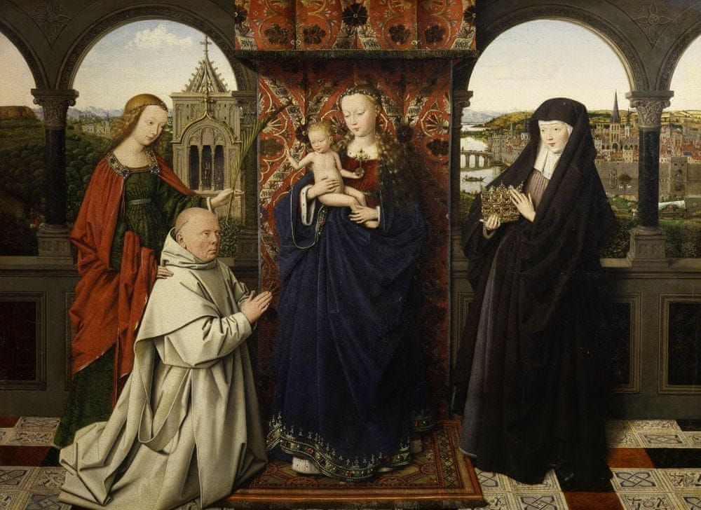 Grafika Puzzle 300 dílků Jan van Eyck - Virgin and Child, with Saints and Don - obrázek 1