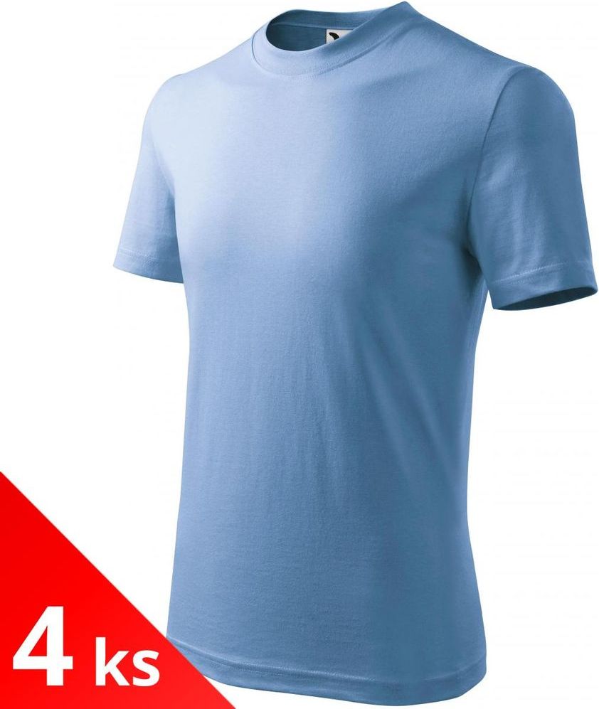 Malfini 4x Nebesky modré Dětské tričko jednoduché - obrázek 1