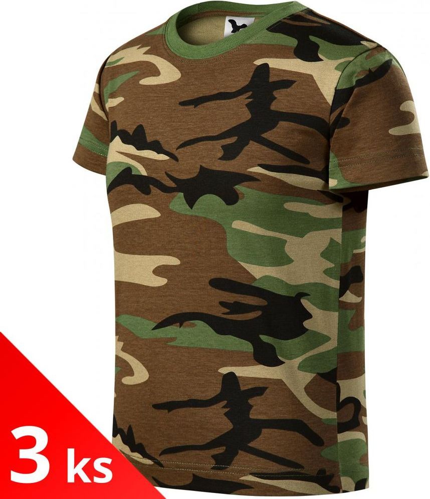 Malfini 3x Camouflage brown Dětské tričko maskáčové - obrázek 1