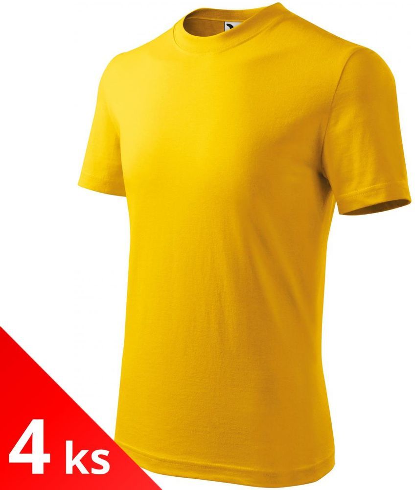 Malfini 4x Žluté Dětské tričko jednoduché - obrázek 1