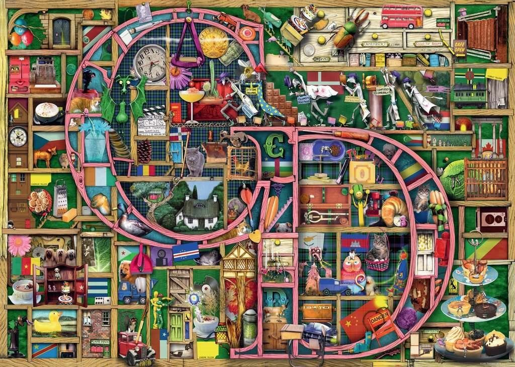 RAVENSBURGER Puzzle Úžasná abeceda - písmeno C a D 1000 dílků - obrázek 1