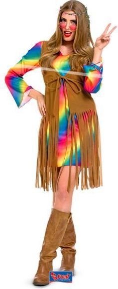 Kostým hippie pro dámy z 60. let vel. S/M (36-38) - obrázek 1