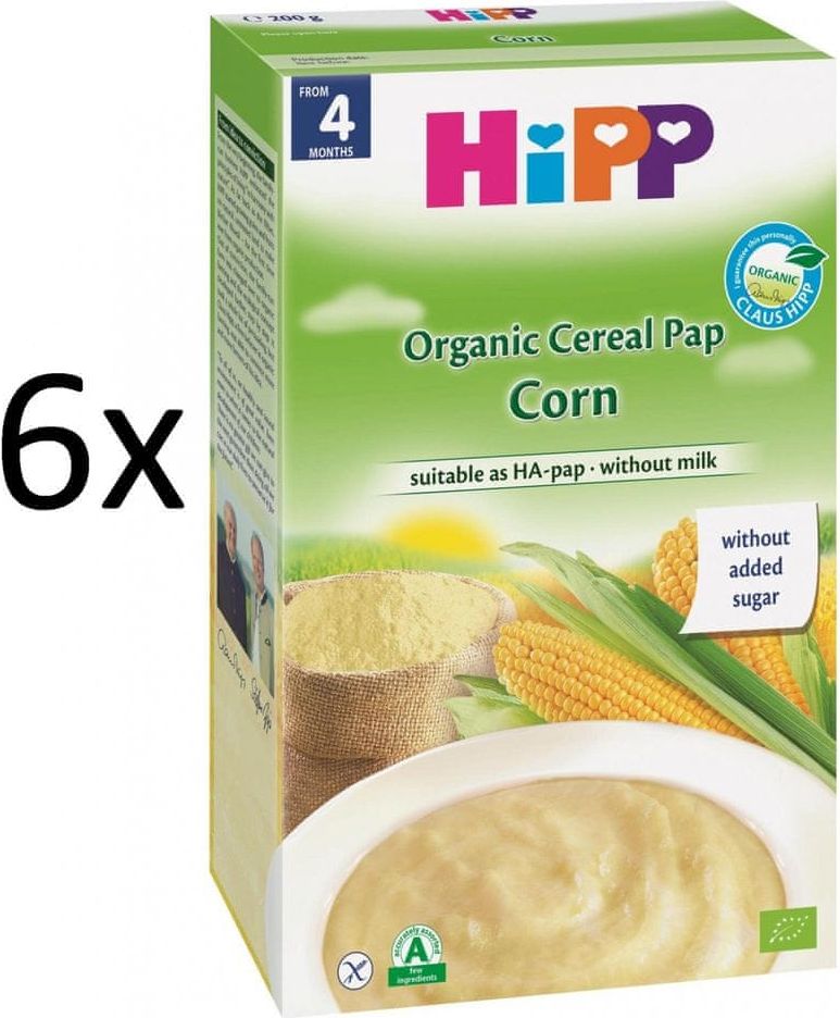 HiPP BIO obilná kaše kukuřičná 6x200g - obrázek 1