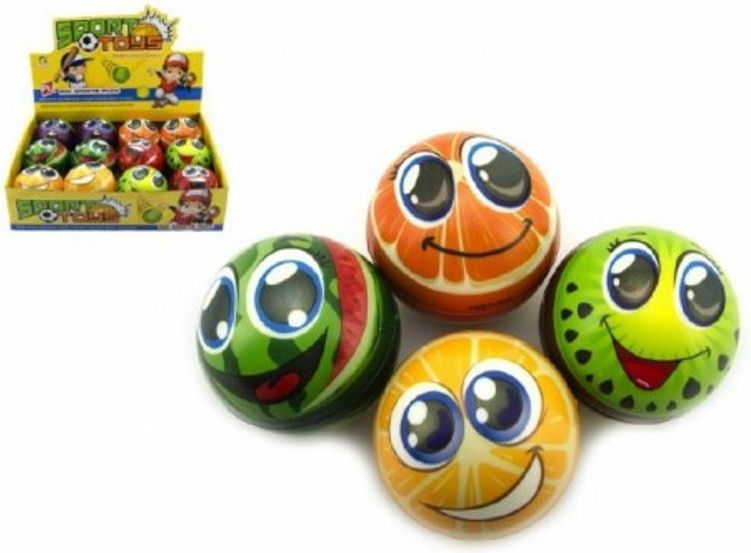 Teddies Míček pěnový 10cm asst 12 ks v boxu - obrázek 1
