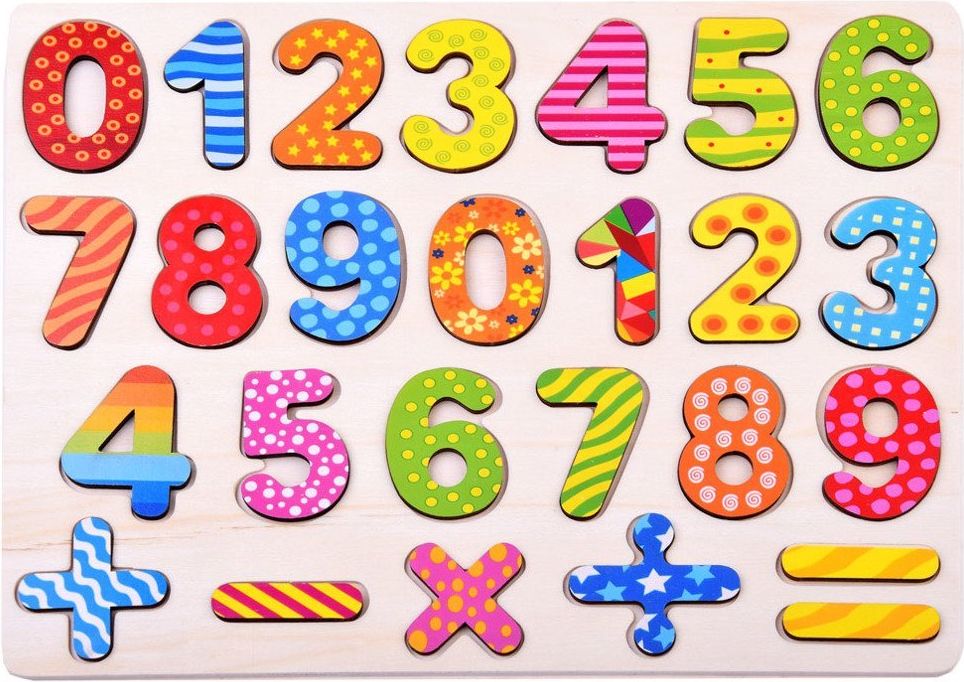 Mamido Dřevěné matematické puzzle J.ZA2527 - obrázek 1