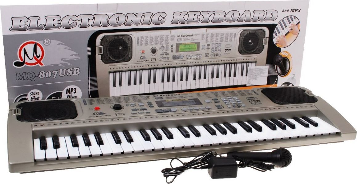 Mamido Keyboard s příslušenstvím - mikrofon, USB MQ-807USB - obrázek 1