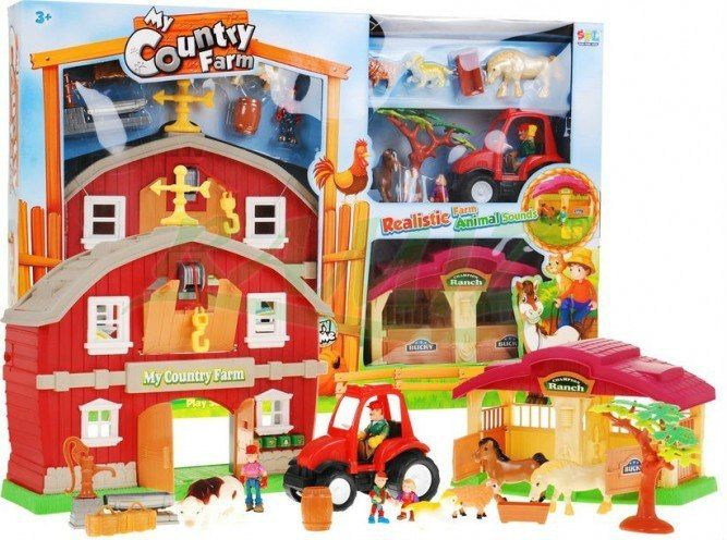 Mamido Farma se zvířátky traktor stodola set ZPG.16494A - obrázek 1