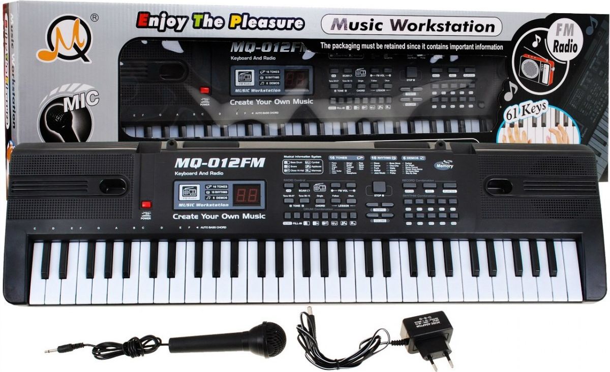 Mamido Keyboard s příslušenstvím mikrofon + rádio RMQ-012FM - obrázek 1