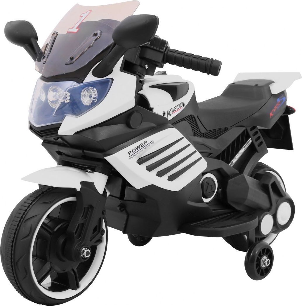 Mamido  Dětská elektrická motorka SuperBike bílá  PA.LQ-158.BI - obrázek 1