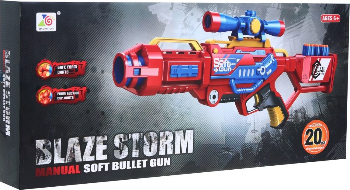 Mamido Dětský poloautomatický samopal Blaze Storm 7068 + 20 nábojů 7068 - obrázek 1
