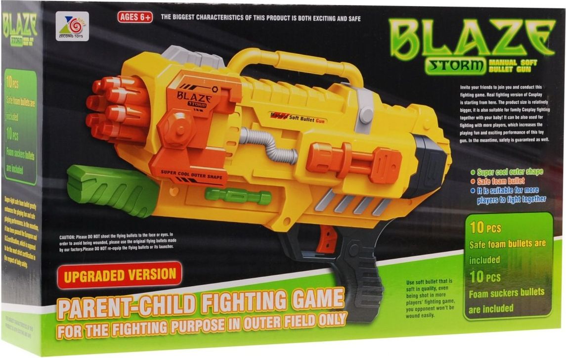 Mamido  Manuální dětská pistole Blaze Storm žlutá  7030 - obrázek 1