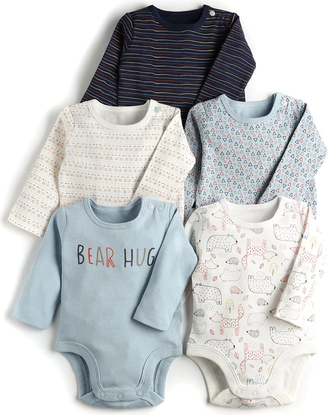 BCI COTTON Kojenecké body pro kluky medvídek komplet 5 kusů Velikost: 56 - obrázek 1