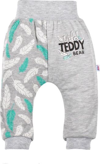 NEW BABY | New Baby Wild Teddy | Kojenecké bavlněné tepláčky New Baby Wild Teddy | Šedá | 86 (12-18m) - obrázek 1