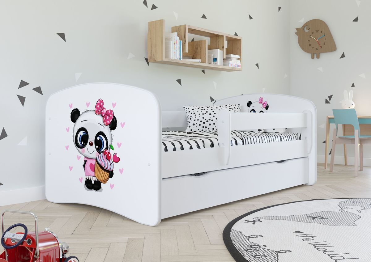 Dětská postel Ourbaby Cute Panda White 140x70 cm - obrázek 1