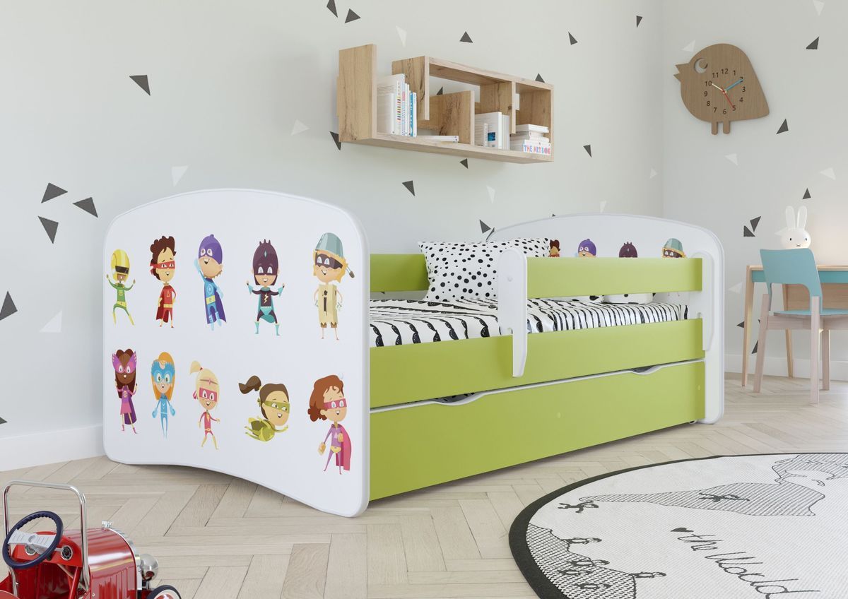 Dětská postel Ourbaby Superhero Green 160x80 cm - obrázek 1