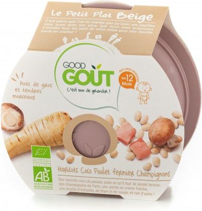 Good Gout Miska BIO Bílé fazolky s kuřátkem a žampiony 220 g - obrázek 1