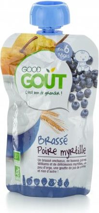 Good Gout Kapsička BIO Hruškový jogurt s borůvkami 90 g - obrázek 1