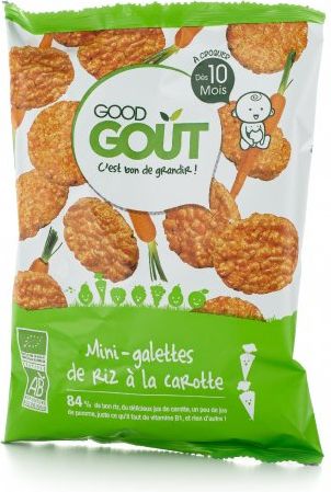 Good Gout BIO Mini rýžové koláčky s mrkví 40 g - obrázek 1