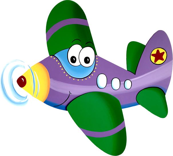 Dětská dekorace Letadlo Felix – fialové - obrázek 1