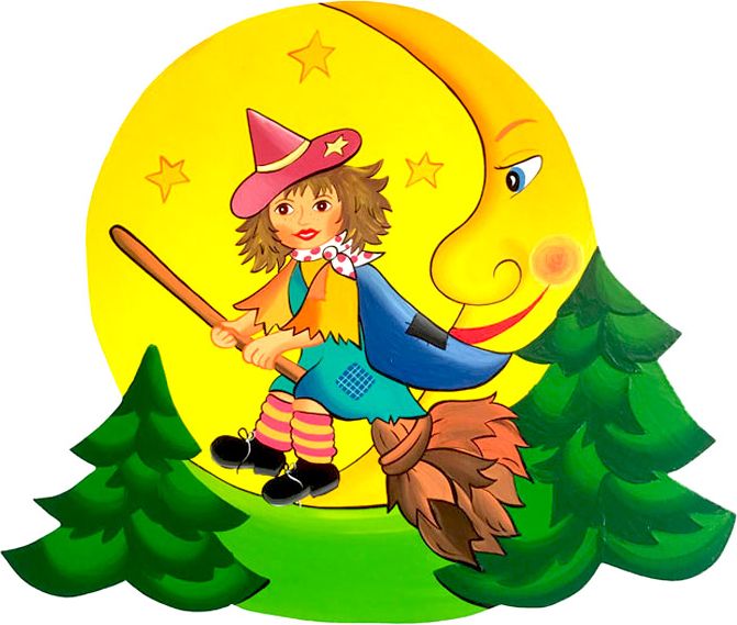 Dětská dekorace Čarodějka - obrázek 1