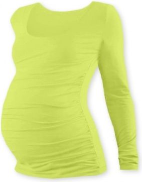 Těhotenské triko JOHANKA s dlouhým rukávem - sv. zelená, Velikosti těh. moda L/XL - obrázek 1