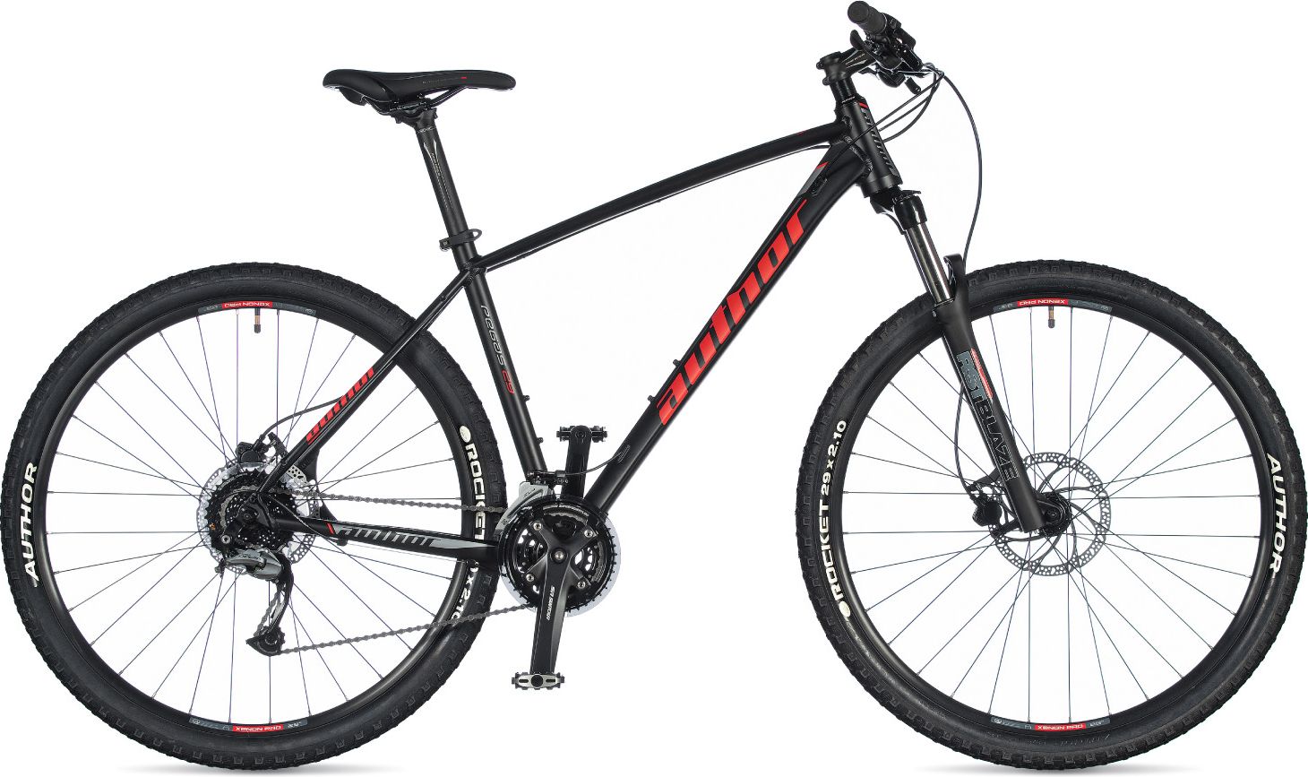 Author Pegas 29 2020 17" černá-matná/červená Mtb 29"kolo - obrázek 1