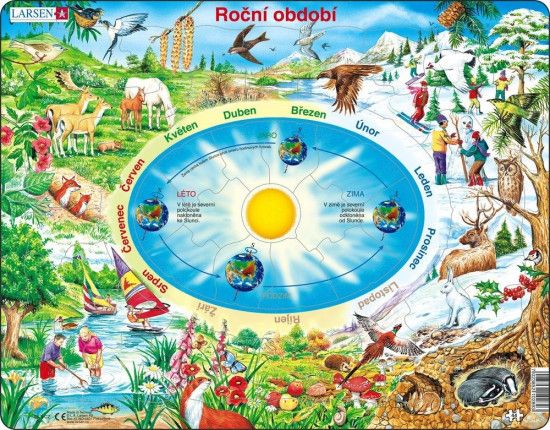Puzzle Roční období 44 dílků - obrázek 1