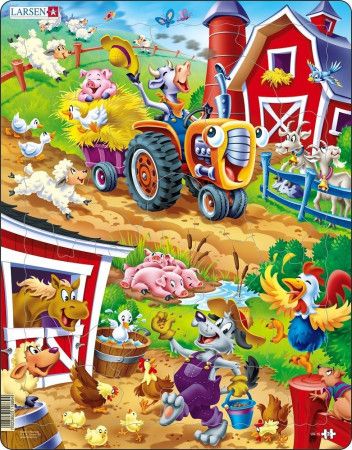 Puzzle Práce na dvorku 22 dílků - obrázek 1