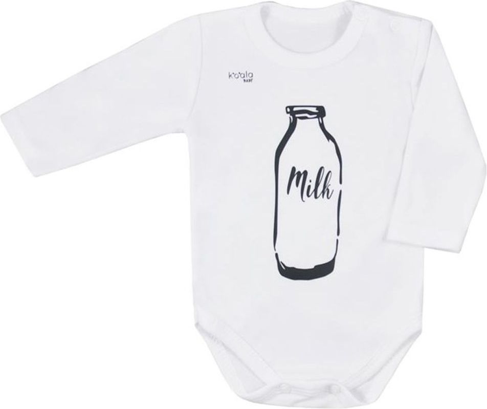 KOALA Kojenecké body s dlouhým rukávem Koala MILK bílé - Kojenecké body s dlouhým rukávem Koala MILK bílé - obrázek 1