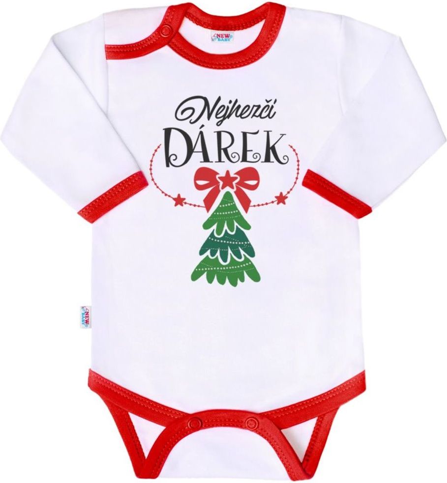 NEW BABY Body s potiskem New Baby Nejhezčí DÁREK - 80 (9-12m) - obrázek 1