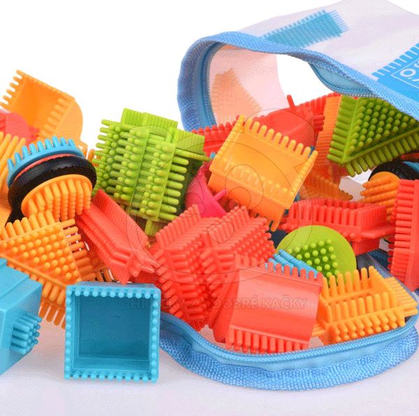 HračkyZaDobréKačky barevné kostky 90 ks - obrázek 2