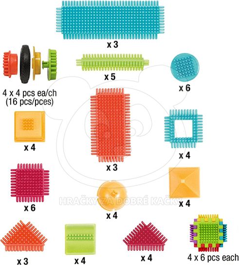 HračkyZaDobréKačky barevné kostky 90 ks - obrázek 4
