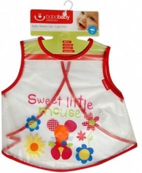 Dětská zástěrka Myška - červená, - obrázek 1