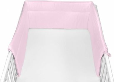 Baby Nellys Mantinel do postýlky 30x180 cm - sv. růžový, - obrázek 1