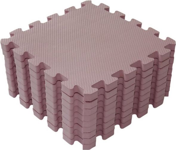 BabyDan Hrací podložka puzzle Dusty Rose 90x90 cm - obrázek 1