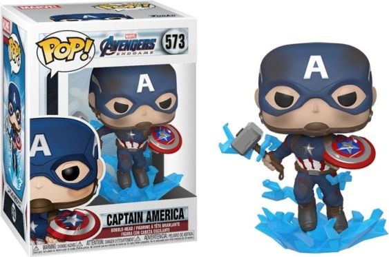 Funko POP Marvel: Endgame - Capt A w/BrokenShield&Mjolnir - obrázek 1