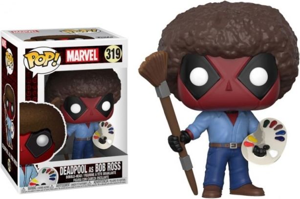 Funko POP Marvel Bobble: Deadpool Playtime: Deadpool Bob Ross - obrázek 1