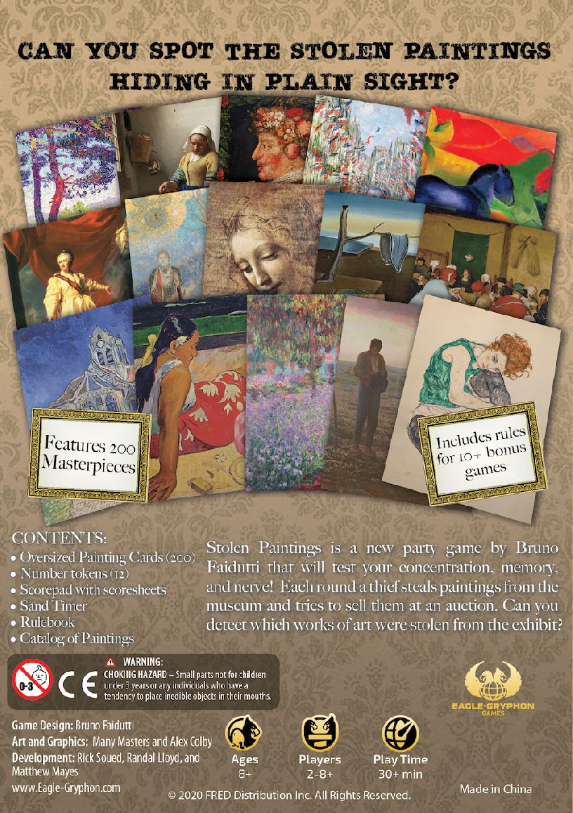 Eagle-Gryphon Games Stolen Paintings - obrázek 3