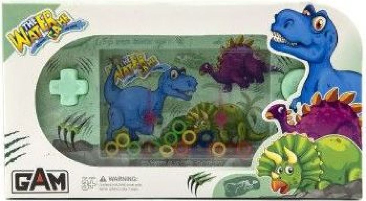 Vodní hra hlavolam s dinosaurem zelená - obrázek 1