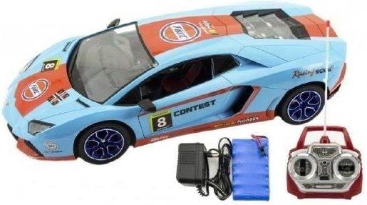 Teddies Auto RC sport racing plast 40cm na baterie + dobíjecí pack 2 barvy v krabici 55x19x24cm - obrázek 1