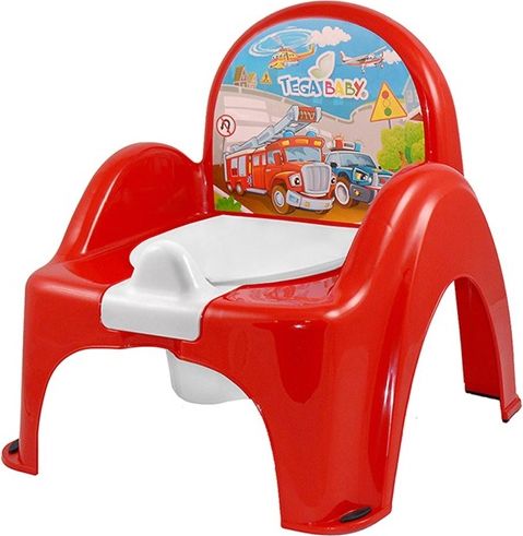 TEGA | Tega Cars | Hrající dětský nočník s poklopem Autíčka červený | Červená | - obrázek 1