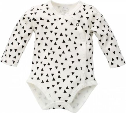 Pinokio Body dlouhý rukáv, zapínání bokem Happy Day, trojúhelníčky, Velikost koj. oblečení 68 (4-6m) - obrázek 1