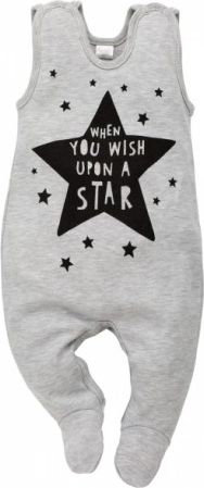 Pinokio Kojenecké dupačky Happy Day - šedé, Velikost koj. oblečení 74 (6-9m) - obrázek 1